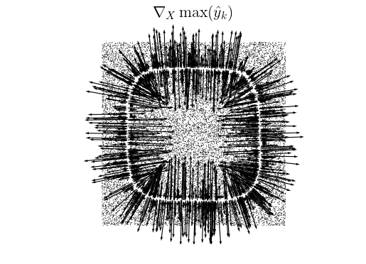 Gradients of the probability of the predicted class